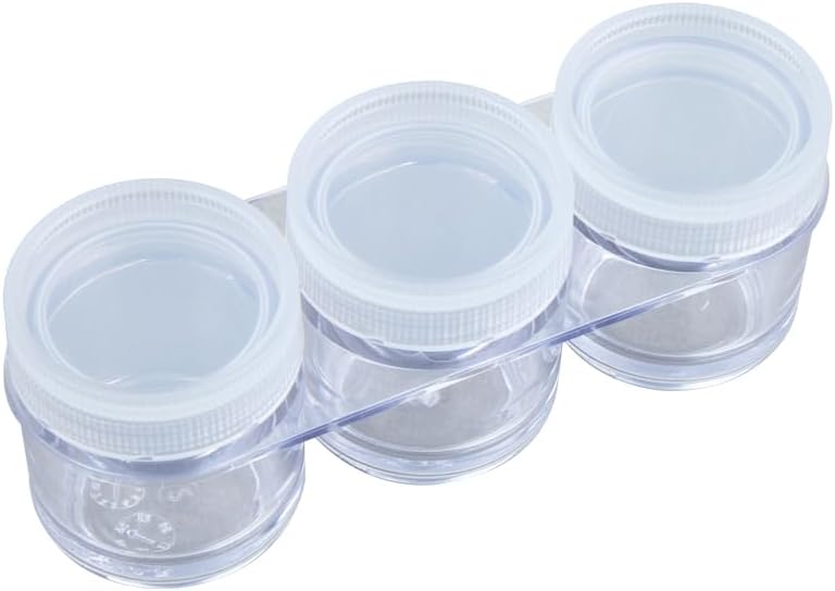 Daiso Coardilette Cream Container Set of 3 Pcs – 8Ml (0.27 Fl Oz) Clear - Image 1